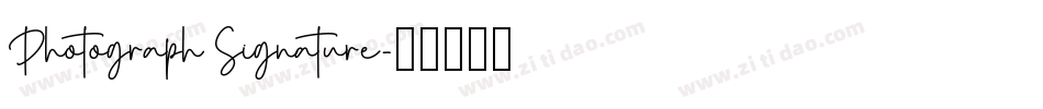 Photograph Signature字体转换